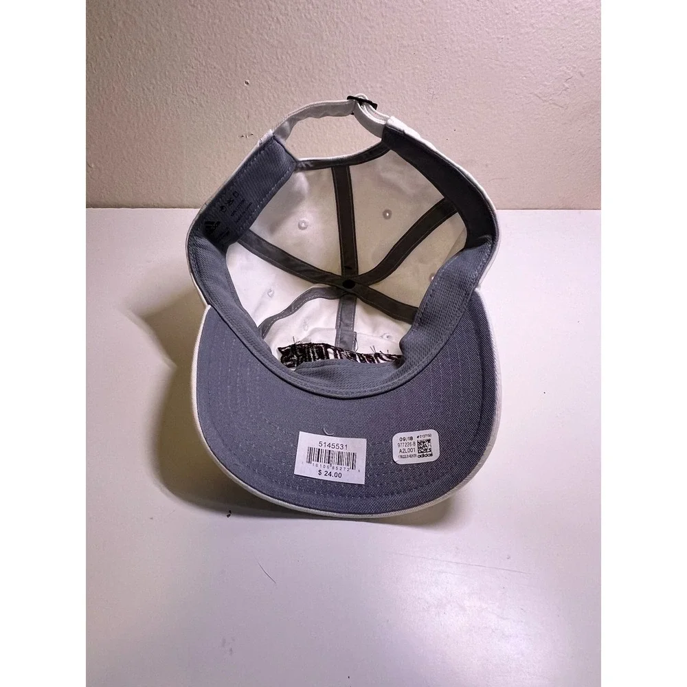 Adidas OSFA Toronto Raptors Hat White Climalite Adjustable Strapback Cap NEW‎